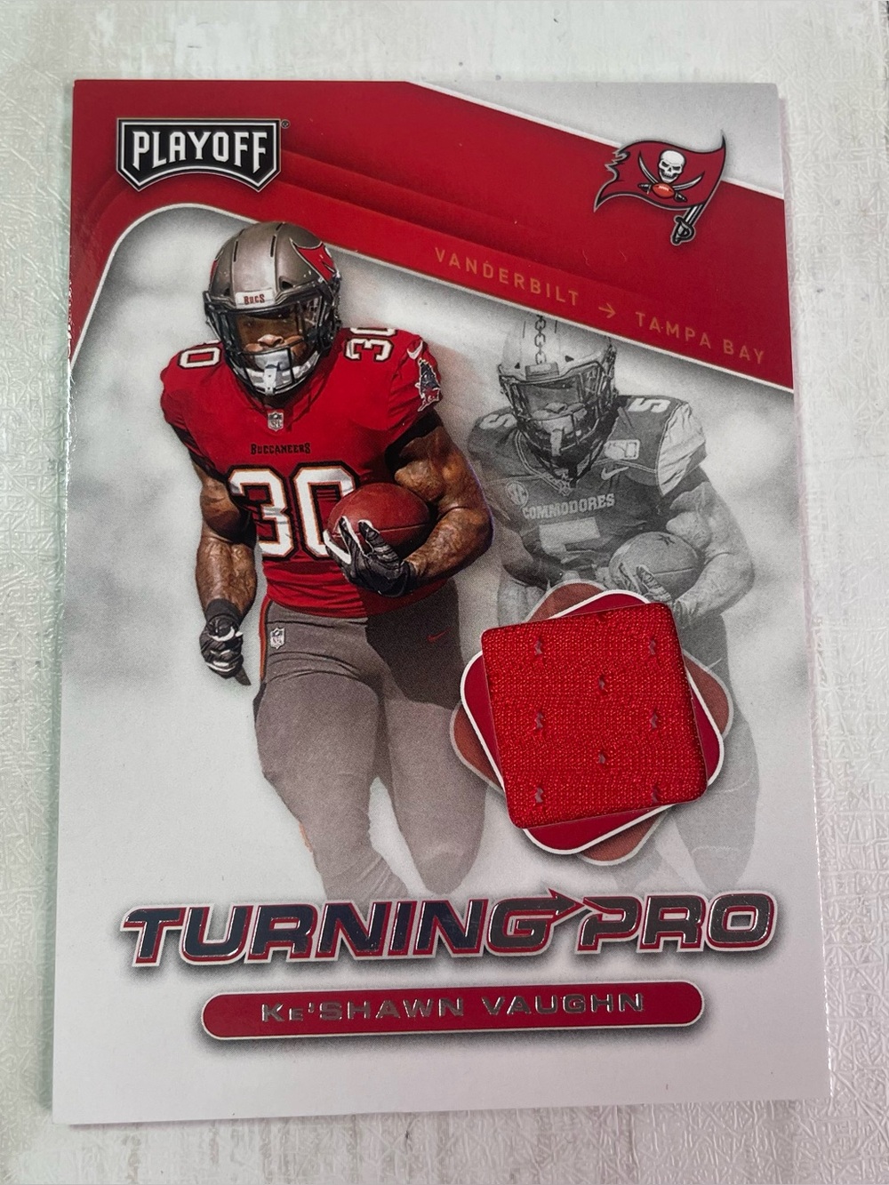 2020 Playoff Turning Pro #20 Ke'Shawn Vaughn RC ROOKIE JERSEY BUCCANEERS
